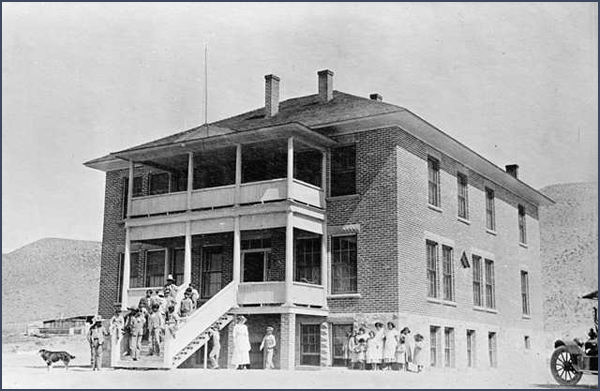 Students at mission. Courtesy Denver Public Library, Western History Collection, H. S. Poley, P-1421.