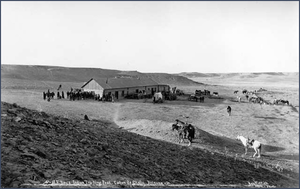 Trading post. Courtesy Denver Public Library, Western History Collection, Ben Wittick, X-32604.