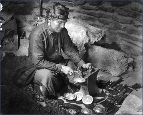 Silversmith. Courtesy Denver Public Library, Western History Collection, William M. Pennington, X-33039.