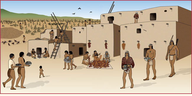 A Pueblo II trading center.