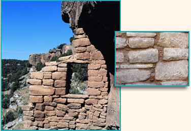 Masonry walls.