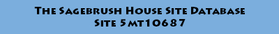 The Sagebrush House Site Database