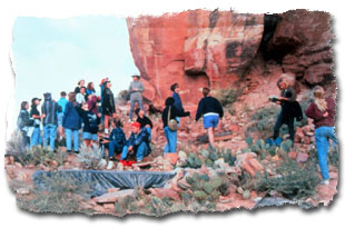 Crow Canyon students visiting Castle Rock