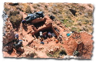 Excavation of square kiva. Courtesy, Scott Ortman.