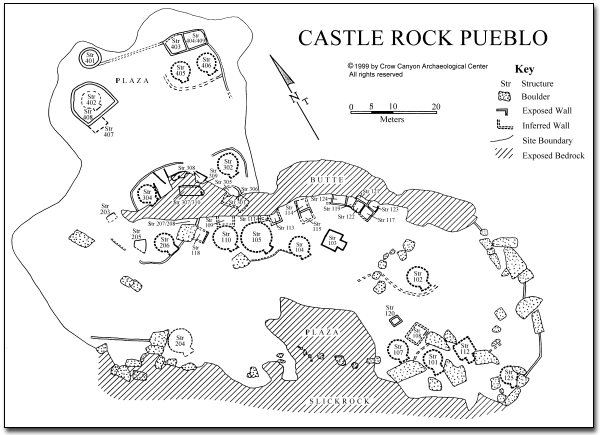Map of Castle Rock Pueblo